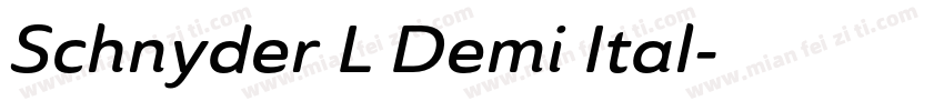 Schnyder L Demi Ital字体转换